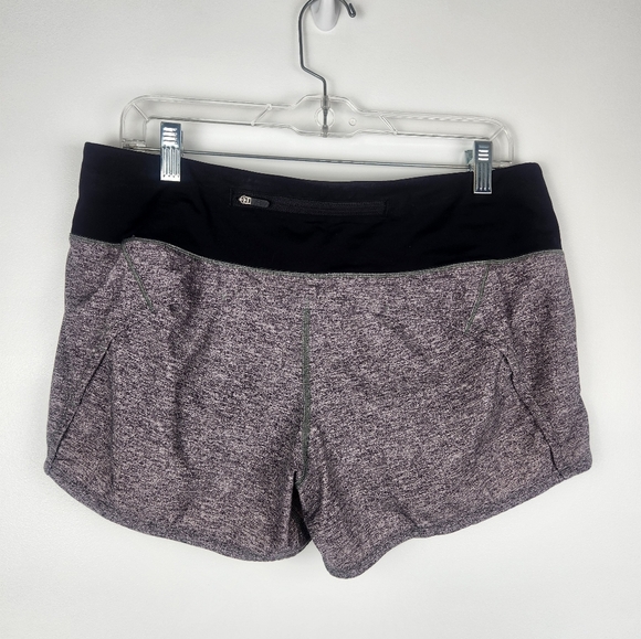 Lululemon Run Times Shorts II Gray Heathered Size 10 - Picture 2 of 7